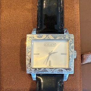 Coach Black and Silver Women's Watch with original box like new